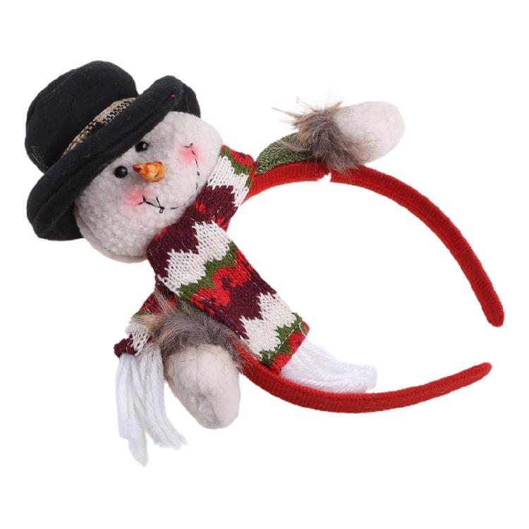 Xmas Snowman Hair Hoop Gingerbread Man Headband Lovely Christmas Hair Ornaments