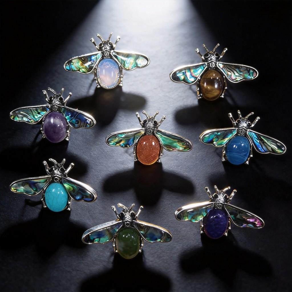 Shell Embedded Butterfly Brooch Pin Pendant With Fashionable Purple Crystal For Women And Men