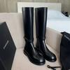 Cowhide~ Grape Mom Has the Same Leather Boots for Women, Detachable Knight Boots, High Boots, Thick-soled Thick-heeled Boots.