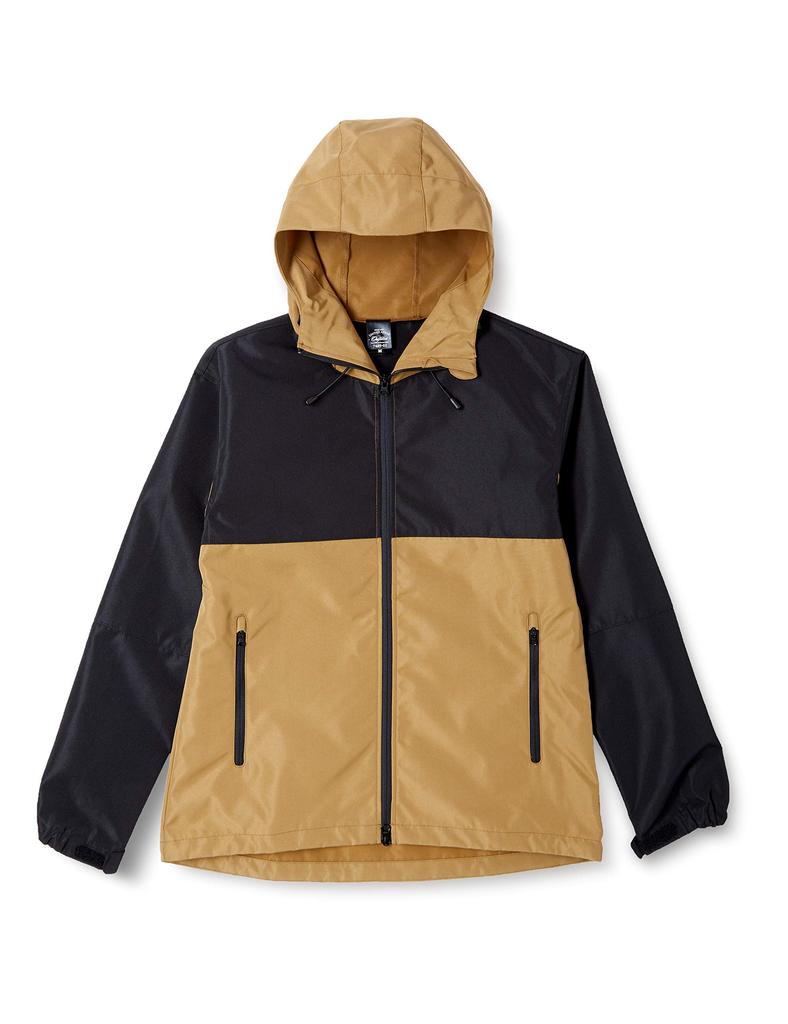 United Athle Men's Switching Shell Parka, 748901, Coyote Brown/Black, Size M (Japan Size M)