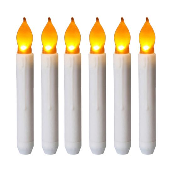 6/12Pcs LED Electronic Candle Battery Operated Flameless Candle Realistic Flickering Flame Holiday Atmosphere Candle