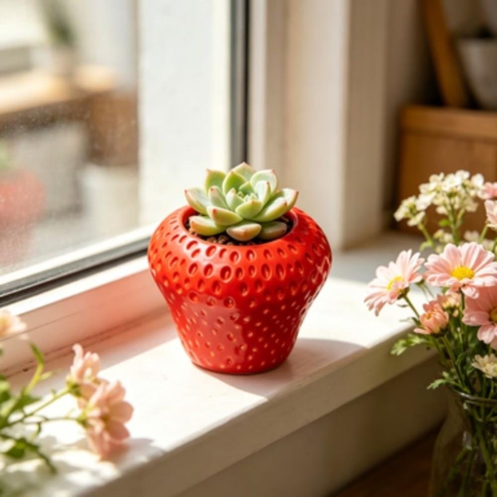 3D Printed Planter Holder Self-Contained Realistic Flower Container  Placement Easy