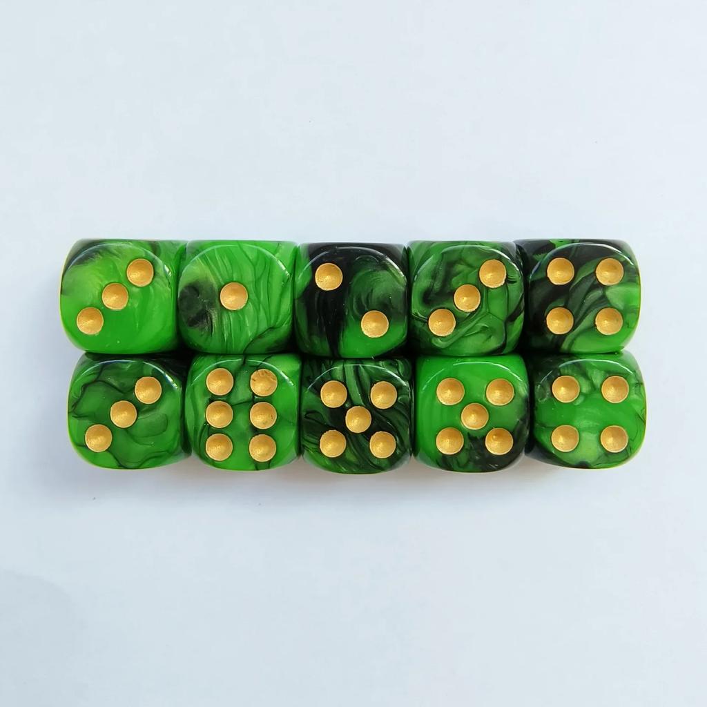 10 шт./набор 16 мм разноцветные игральные кости акриловые цифровые игральные кости для Dnd Rpg Cthulhu Running Team настольная игра настольная игра Dnd Dice Set