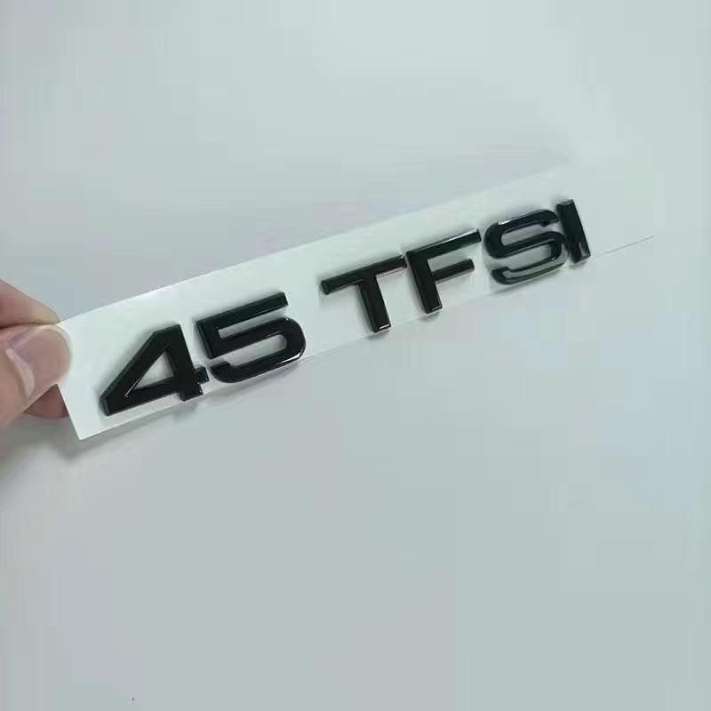 q2 A7 2012-2018 4Ring logo ABS Black Car Hood Front Bonnet Grill Rear Trunk Emblem Badge Sticker A7 mark Qauttro 55TFSI Emblem
