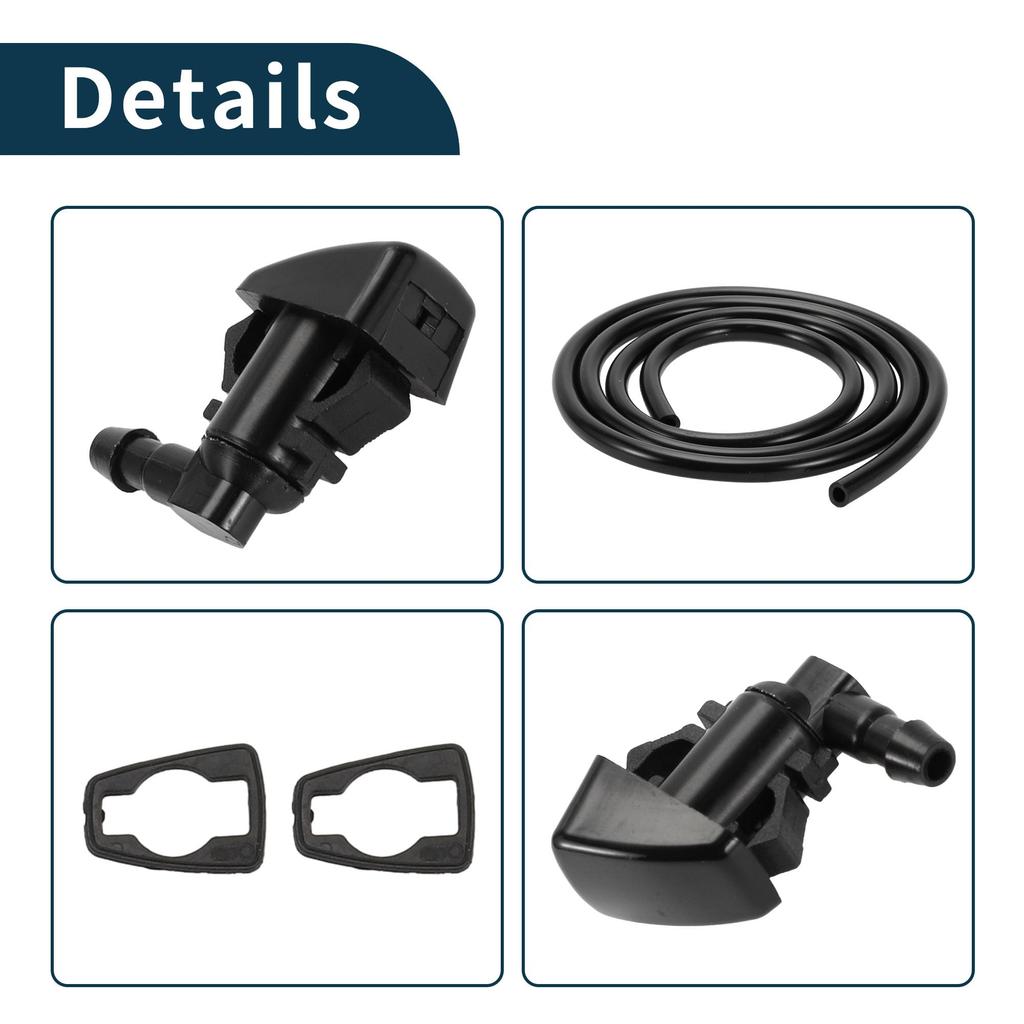 TUCKBOLD Washer Nozzle for Jeep Grand Cherokee 2011-2018 Windshield Washer Nozzle No.551-56427AB Front Black