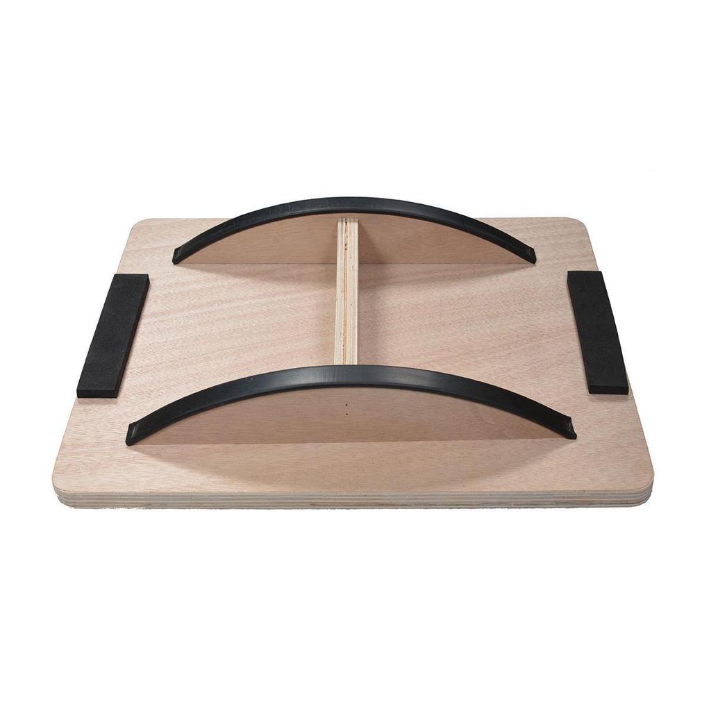 Bidirectional Anti-Slip Wooden Balance Board for Silent Ankle Strengthening and Fitness Training