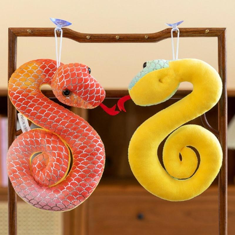 Fashionable Snake Hanging Ornament Charm Accessory with Vibranting Color and Gold Accent Sturdy PP Cotton Materials