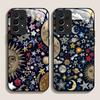 Закаленное Стекло Чехол для Телефона для Samsung Galaxy S25 Ultra S24 S23 Plus S22 S21 S20 FE A56 Роскошный Ретро Стиль Звезды Планета Y2K Чехол