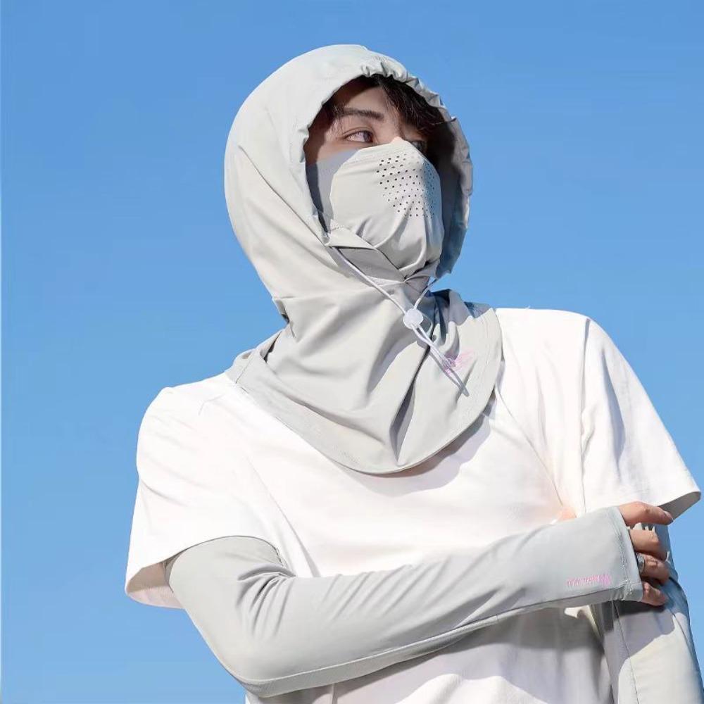 Dual Use Cycling Uv Protection Masks Adjustable Sunscreen Full Face Cover  Outdoor