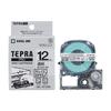 [Genuine] Kingjim Tepra PRO Tape Cartridge Cleanly Peelable Label 12mm Transparent Label/Black Letters Length 8m ST12KE