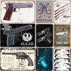 HD Новые Металлические Жестяные Таблички Пистолет Ruger Smith Wesson Винтажный Постер Для Кафе Гаража Бара Клуба Мужской Пещеры Искусство Настенные Декоративные Картины