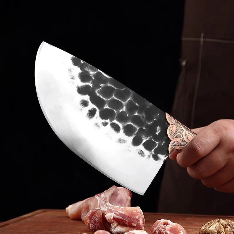 Stainless Steel Bone Chopper Knife High Carbon Steel Meat Cleaver Butcher Knives Forged Kitchen Knife Fish Slicing Knife Cooking