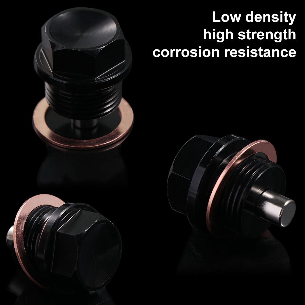 Aluminum Magnetic Oil Drain Plugs Magnetic Sump Nut Screw Engine Drain Nut Bolt Auto Accessories