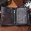 CONTACT'S Genuine Leather Wallet Men Vintage Coin Purse Male Portmane Card Holder Short Wallets