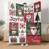 Custom Name Christmas Theme Printed Blanket - Perfect for Couch, Bed, Travel & Outdoor Use | Machine Washable, Cozy & Durable.