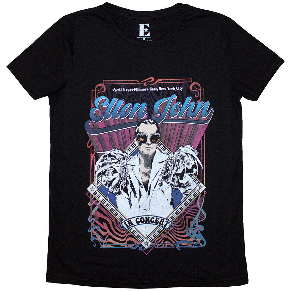 Elton John Ladies TShirt Psych Vintage (XxLarge)
