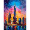 5d DIY Diamond Painting Cross Stitch Oil Painting City Scenery Diamond Embroidery Mosaic Full Round Drill Home Decor