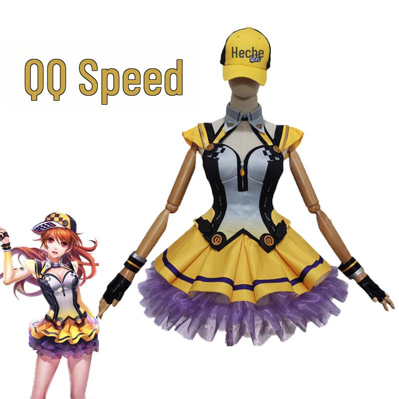 QQ Speed Little Orange Sister Racing Косплей Костюм для Женщин