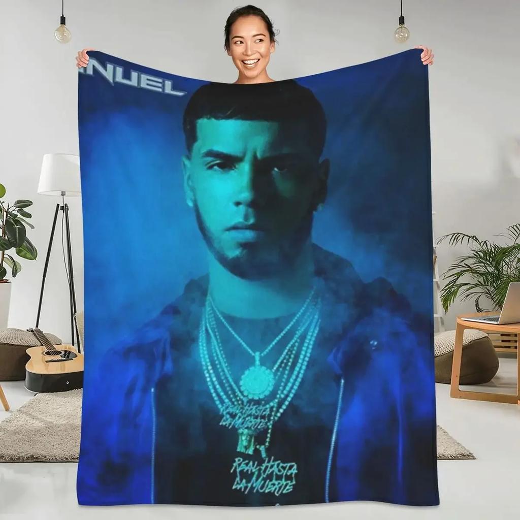 Плед Anuel AA Певец Путешествия Фланель Постельное белье Пледы Супер Мягкий Диван Кресло Дизайн Покрывало Подарок