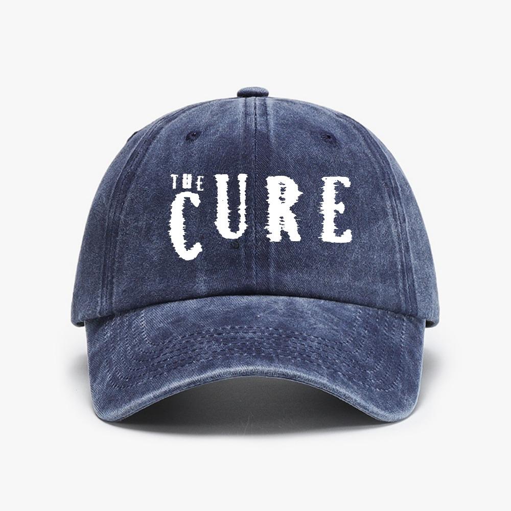 Кепка The Cure Стираная Джинсовая Кепка с Потертостями для Унисекс Летняя Женская Бейсболка Модная Повседневная Регулируемая Кепка Snapback
