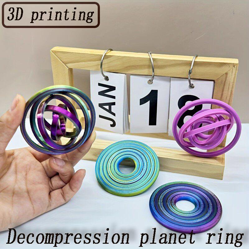 3D Printed Spiral Stress Relief Disk Creative Puzzle Ring Interstellar Novelty Toy Stress Relief Tool