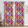 2pcs Bohemian Pattern Curtain Decorative Window Drape Window Treatments For Bedroom Living Room Home Decoration Window Cortinas