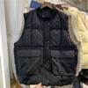 Plus Size 150kg Down Cotton Vest Men's Autumn and Winter Japanese Retro Outer with Loose Sleeveless Jacket Trendy Brand