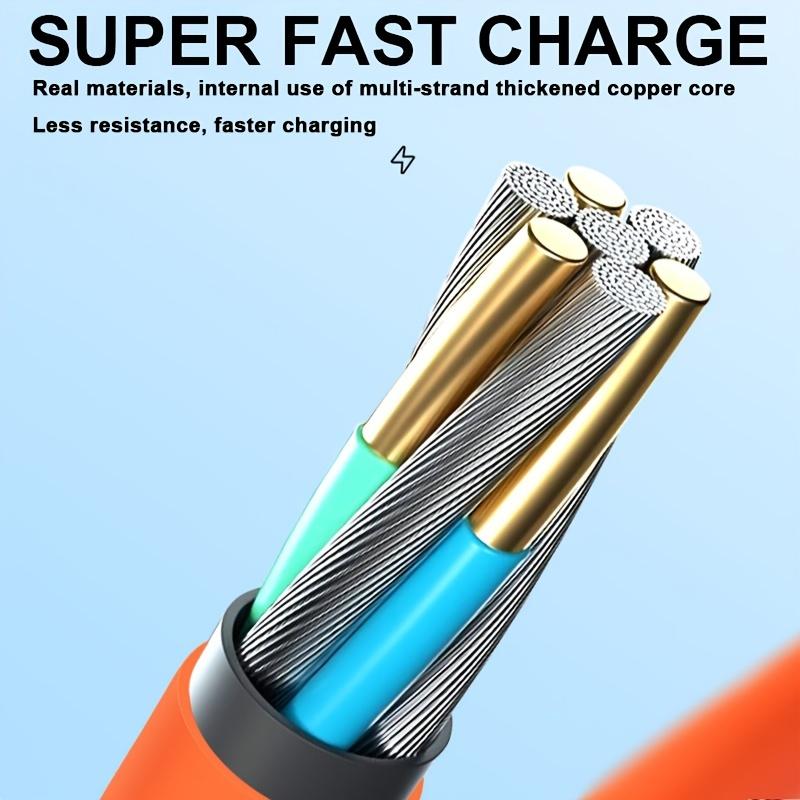 Цинковый сплав 2 в 1, жидкий силикон, 66 Вт, кабель для быстрой зарядки для Samsung OPPO, Xiaomi, зарядный кабель PD, 66 Вт, зарядный кабель для IPhone 14ro Max