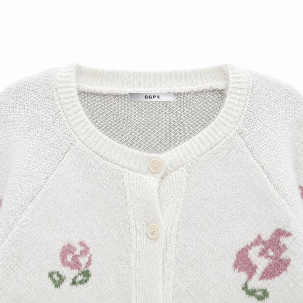 Ggpx New York Rose Floral Knit Cardigan Gq9kg003f