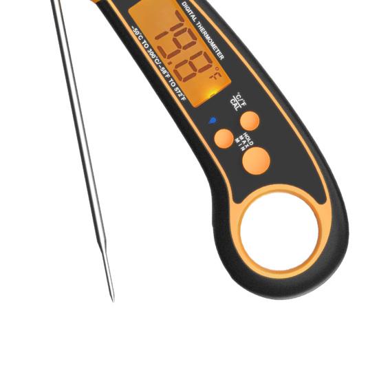 Digital Meat Thermometer with Bottle Opener Waterproof Instant Read Food Thermometer Grilling Cooking Backlight LCD Screen Ultra-Fast BBQ Thermometer