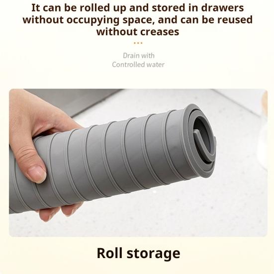 Силиконовый коврик для слива воды для кухонной стойки, нескользящий, термостойкий, сушильный коврик