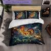 France Football Pattern 3 Pieces Bedding Set Soft Microfiber Duvet Cover with Pillow Cases for Bedroom