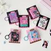 Keychain ID Photo Holder Snap Closure Idol Card Organizer Retro Card Storage Album