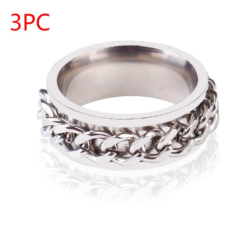 Вращающаяся крышка от пивной бутылки из нержавеющей стали, кольцо-цепочка с артефактом, унисекс