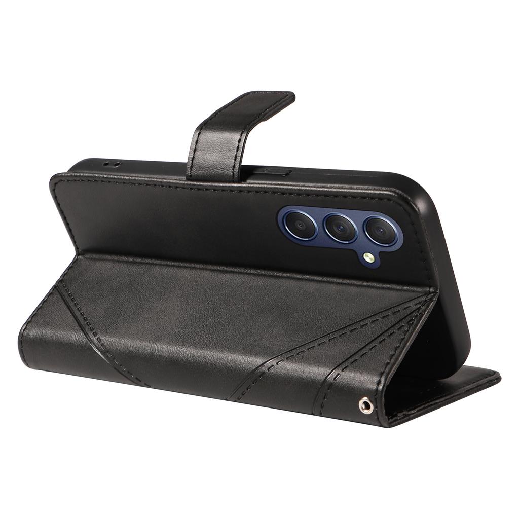 For Samsung Galaxy A25 5G (Global) (161.0 X 76.5 X 8.3mm) Case Geometric Line Leather Phone Cover Magnetic Clasp