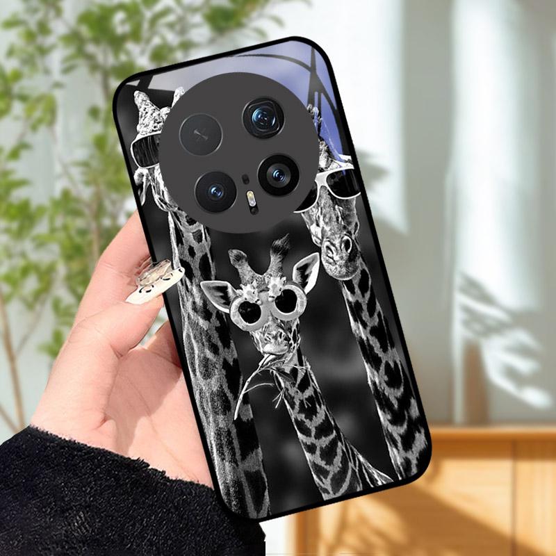 Закаленное Стекло Чехол Для Телефона Для Honor Magic 8 8Pro Роскошная Модная Задняя Крышка Для Magic8 Pro Чехлы BKQ-AN00 Ударопрочный Мультяшный Capa