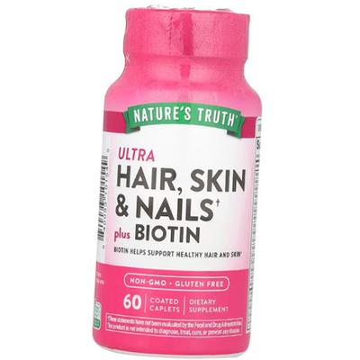 Витамины для волос и ногтей, кожи, Ultra Hair Skin & Nails plus Biotin, Nature's Truth 60каплет (36509030)