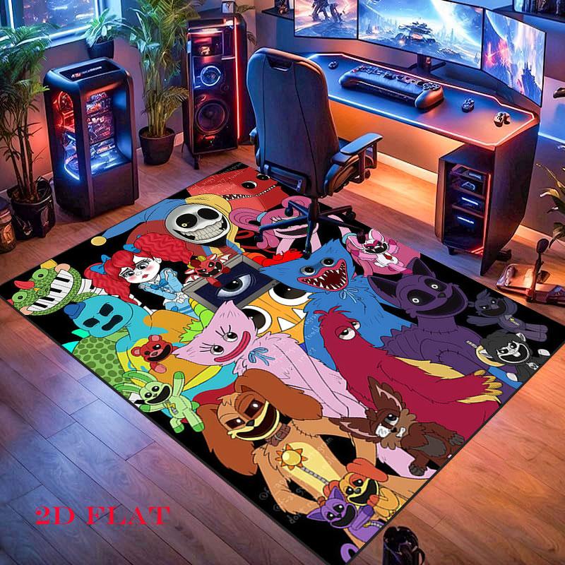 Poppy Playtime Carpet Rug for Living Room Bedroom Home Sofa Decoration,Kids play Nonslip Floor Mat