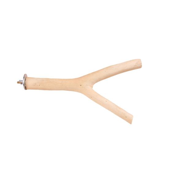 Parrot Perch Stand Y-Shaped Wood Birds Cage Parakeets Cockatiels Conures Macaws Finches Lovebirds Paw Grinding Climbing Standing Branch Pet Supplies