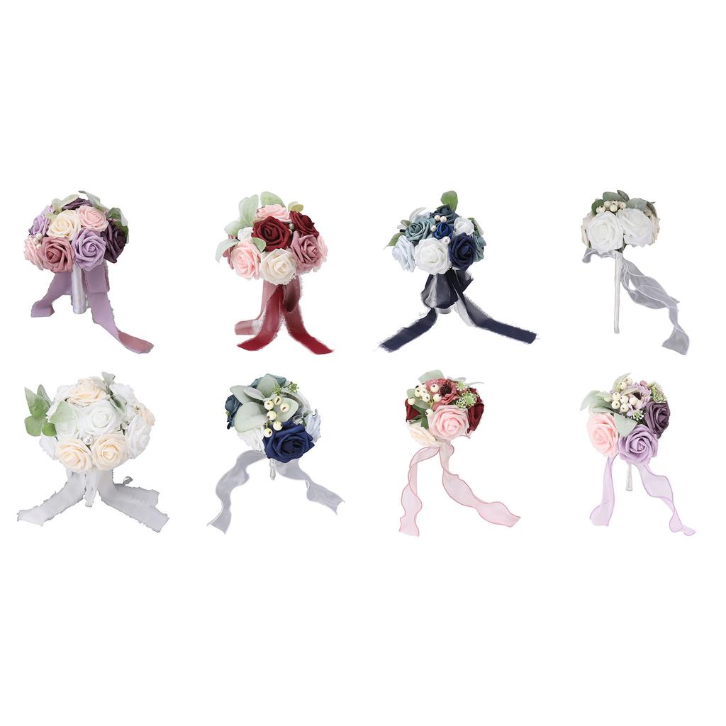 Свадебный букет Яркий цветной держащий цветы Романтичный ручной работы Элегантный держащий цветы для вечеринок