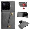 Винтажный кожаный держатель для карт, чехол-кошелек на телефон для Xiaomi 17T Pro, 17T, карманы для карт, двойные кнопки-защелки, флип-кошелек, корпус