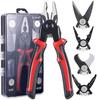 5-in-1 Multi-Purpose Heavy Duty Tool Kit - Durable PVC Handled Pliers, Portable Hand Tool Kit, Universal Repair Screwdriver Pliers