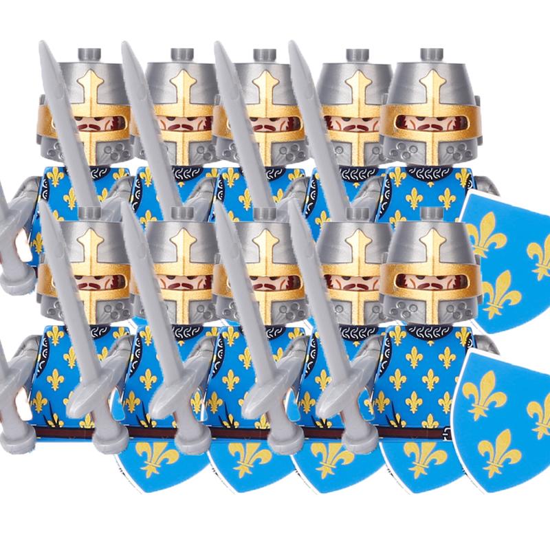 Военные Строительные Блоки Средневековые Фигурки Солдат Подарки Игрушки Оружие Щит Священная Римская Империя Сент-Лазарь Рыцарь Иерусалима Легион MOC