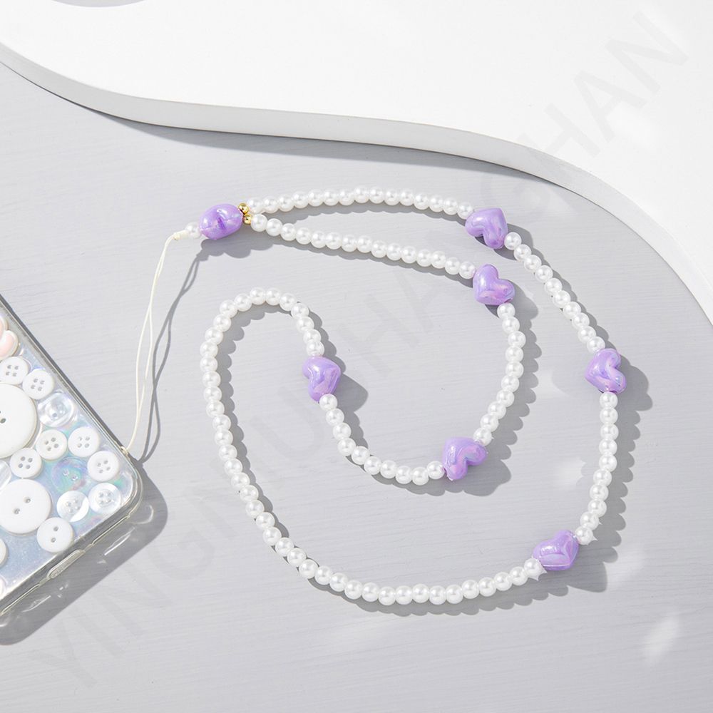 Beaded Mobile Phone Chain Cell Phone Lanyard Soft Pottery Rope Clay Beaded Mobile Phone Straps