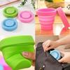 Candy Color Portable Silicone Telescopic Drinking Water Foldable Folding Cup Travel Camping Bathroom Water Cup