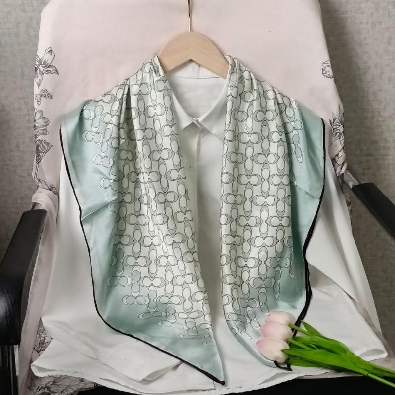 Spring and Autumn Thin Silk Scarf Women's Mulberry Silk 90 Square Scarf Versatile Fashion Shirt with Shawl Silk Scarf