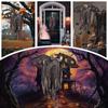 Hangable Halloween Skeleton Ghost With Glowing Eyes Scene Courtyard Decoration Luminous Electric Induction For Theme Parties