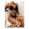 Women's Fantasy Babydoll Garter Patterned Erotic Private Zone Open Sexy Fantasy Body Socks Black