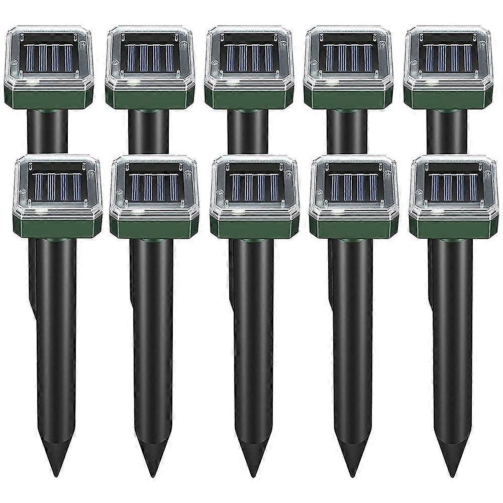 Mole Repellent Squirrel Repellent 10 Pack Ultrasonic Snake Repellent Repeller Sonic Mole Deterrent Spikes