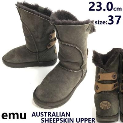 Emu Australia дутики из овчины мутон коричневые женские 23.0(ИСПОЛЬЗОВАЛ)